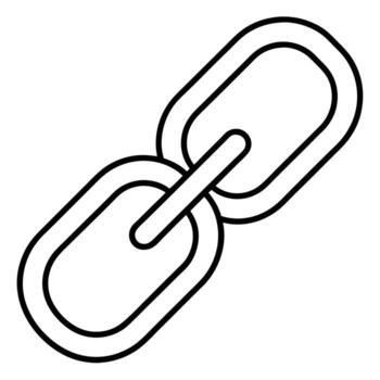 Interlinked Chain Links Connection, Unity, and Network Symbol vector