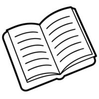 Open Book Illustration Pages, Lines, Reading, Knowledge, Learning vector