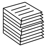 Organized Stack of Documents, Papers, Files, Sheets, Records, Information, Data, Archive, Office, Wo vector