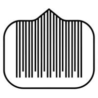 Abstract Barcode Pattern Rounded Rectangle Design Element vector