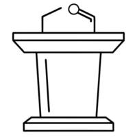 Podium, Lectern, Speech, Presentation, Microphone, Public Speaking, Platform, Address, Conference, M vector