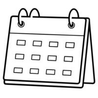 Simple Desk Calendar Schedule, Organize, Plan, Events, Dates, Days, Months, Reminders, Appointments, vector