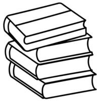 Stack of Books Reading, Knowledge, Literature, Education, Learning vector
