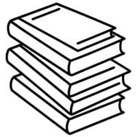 Stack of Books Reading, Knowledge, Learning, Education, Library vector
