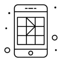 Mobile Phone Grid Puzzle Game App Design Interface vector