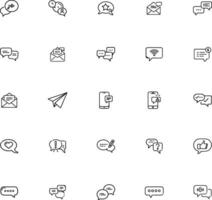 Communication Icons Messaging, Email, Chat, Mobile Notifications vector