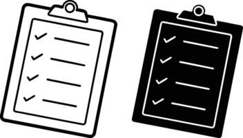 Checklist Forms Two Style Clipboard ToDo Lists vector