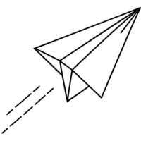Paper Airplane Flight, Geometric Design, Speed, Lines, Motion, Minimalist Art, Black and White, Simp vector