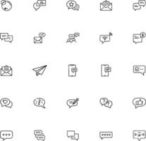 Communication Icons Messaging, Email, Feedback, and Notifications vector