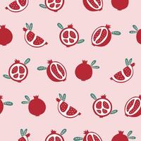 Collection of Pomegranate Seamless Pattern illustration Design vector