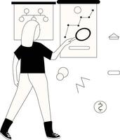 Female Startup Business in Flat Design vector