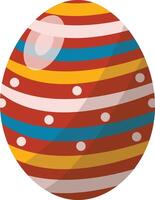 Easter Egg with Minimalist Pattern Style vector