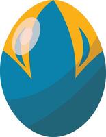 Blue Easter Egg with Simple Pattern Design vector