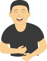 Man Cheerful in Black Clothes vector