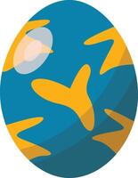 Easter Egg with Abstract Pattern Design vector