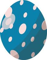 Blue Easter Egg with Simple Pattern Design vector