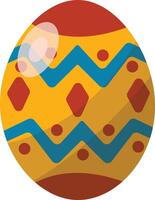 Easter Egg with Minimalist Pattern Style vector