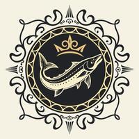 collection of fishing emblems, labels, badges, logos. vector