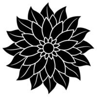 Elegant Flower Silhouette for Wall Art and Prints vector