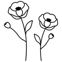 Tiny Floral Icons Set for Creative Projects vector