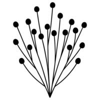 Botanical Small Flower Buds Icon for Creative Projects vector
