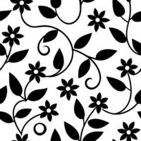 Modern Floral Silhouette Illustration for Pattern Creation vector