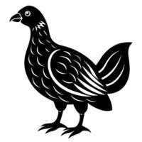 Stunning Grouse Bird Silhouette for Wildlife Art Projects vector