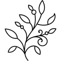 Decorative Small Floral Silhouette Design for Prints vector