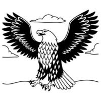 Elegant Eagle Silhouette for Graphic and Web Use vector