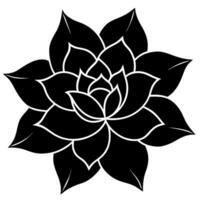 Minimalist Flower Silhouette for Digital Projects vector