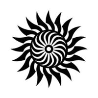 abstract decorative qeometric shapes intertwined silhouette vector
