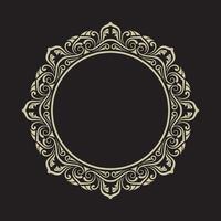 illustration of ornate frame with a circular design vector