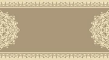 An ornate beige background with a decorative pattern vector