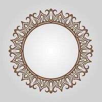 A round frame with ornate design on a white background vector