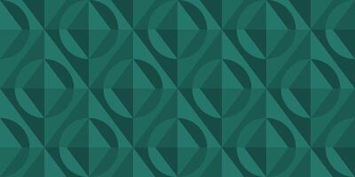 Modern geometric pattern with overlapping circles and diamonds in various shades of green. Ideal for wallpapers, textiles, packaging, web backgrounds, or contemporary design projects. vector