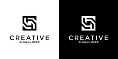 S or SS initial letter logo design template. vector