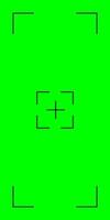 Chroma key vertical green screen with tracker points. Ideal for special effects in social media vertical videos. flat design. vector