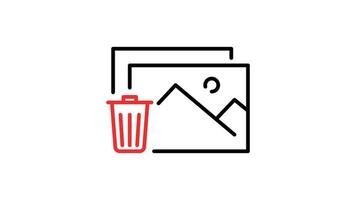 Animated Visual Gallery icon animation. transparent background video