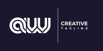 aw abstract minimalist letters Logo Monogram. vector