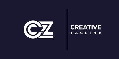 cz abstract minimalist letters Logo Monogram. vector