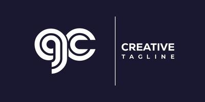 gc abstract minimalist letters Logo Monogram. vector