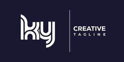 ky abstract minimalist letters Logo Monogram. vector