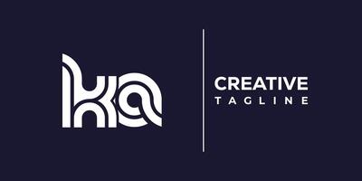 ka abstract minimalist letters Logo Monogram. vector