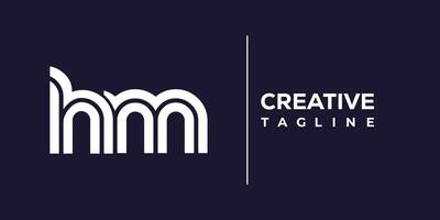 hm abstract minimalist letters Logo Monogram. vector