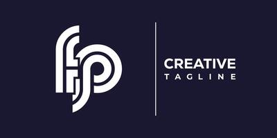 fp abstract minimalist letters Logo Monogram. vector