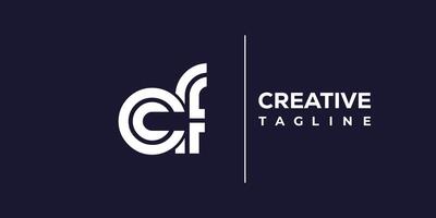 cf abstract minimalist letters Logo Monogram. vector