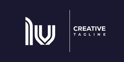 lv abstract minimalist letters Logo Monogram. vector