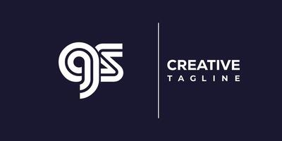 gs abstract minimalist letters Logo Monogram. vector
