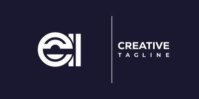 ei abstract minimalist letters Logo Monogram. vector