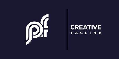 pf abstract minimalist letters Logo Monogram. vector